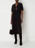 BA&SH Tisolde midi jurk met V hals en borduring online kopen