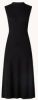 Maje Long dress in fine knit without sleeves Repose , Zwart, Dames online kopen
