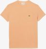 Lacoste Premium cotton round neck t shirt , Roze, Dames online kopen