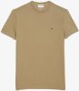 Lacoste Premium cotton round neck t shirt , Roze, Dames online kopen