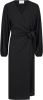 Neo Noir Zwarte Midi Jurk Onassis Solid Wrap Dress online kopen