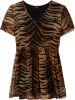 Alix The Label Tiger Crinke Chiffon jurk , Bruin, Dames online kopen