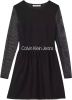 Calvin klein Mesh Logo Elastic Dr J20J220350Beh Jeans, Zwart, Dames online kopen