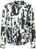 CECIL blouse met all over print ecru/donkerblauw/groen online kopen