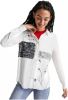 Desigual geweven blouse met printopdruk en borduursels wit/zwart/rood online kopen