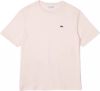 Lacoste Premium cotton round neck t shirt , Roze, Dames online kopen