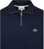 Lacoste Cotton Knitwear Zipper Navy Blue , Blauw, Heren online kopen