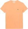 Lacoste Premium cotton round neck t shirt , Roze, Dames online kopen