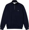 Lacoste Cotton Knitwear Zipper Navy Blue , Blauw, Heren online kopen