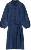 Summum Woman Denim Dress With Puff Sleeves , Blauw, Dames online kopen