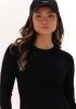 Calvin Klein Zwarte Mini Jurk Badge Knitted Sleeves Dress online kopen