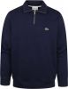 Lacoste Cotton Knitwear Zipper Navy Blue , Blauw, Heren online kopen
