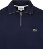 Lacoste Cotton Knitwear Zipper Navy Blue , Blauw, Heren online kopen