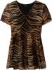 Alix The Label Tiger Crinke Chiffon jurk , Bruin, Dames online kopen