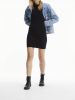 Calvin Klein Zwarte Mini Jurk Badge Knitted Sleeves Dress online kopen