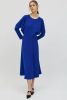 LUISA CERANO Pasvorm en flare midi jurk , Blauw, Dames online kopen