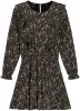 NIK&NIK jurk Irene van gerecycled polyester zwart/zand online kopen