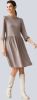 Alba moda Jersey jurk met kleine ballonmouwen Taupe online kopen